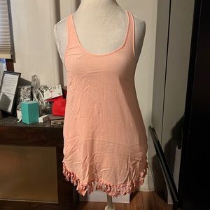 🆑FINAL PRICE‼️ Victoria’s Secret XS pink tank top with tassels